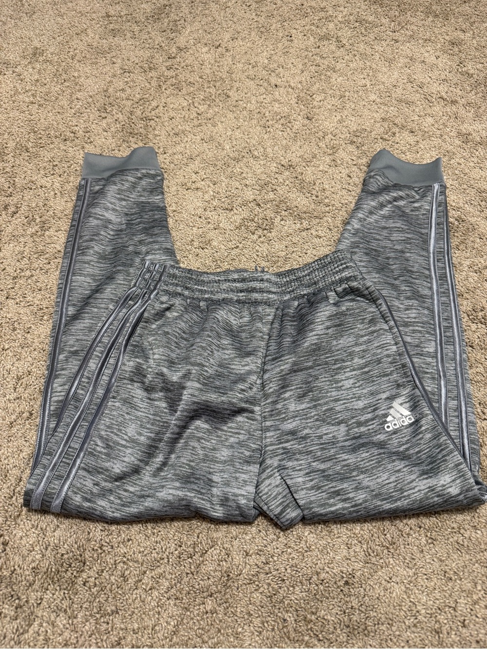 10/12 Boy’s Adidas Focus 3-Stripe Tricot Elastic Waistband Slim Jogger Pant